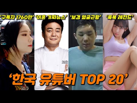 한국 유튜버 TOP 20