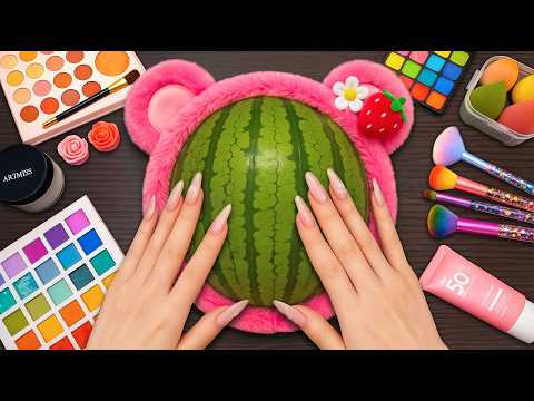 ASMR Makeup on Watermelon (No Talking)