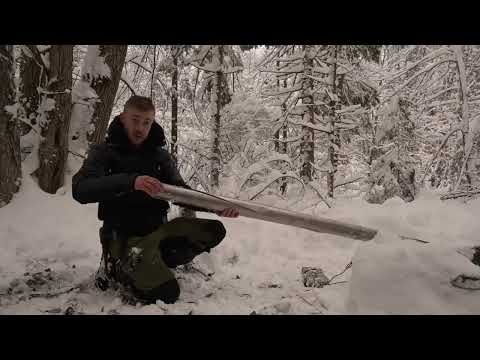 Winter Camping Alone in a Blizzard - Lightweight Hot Tent and Titanium Wood Stove