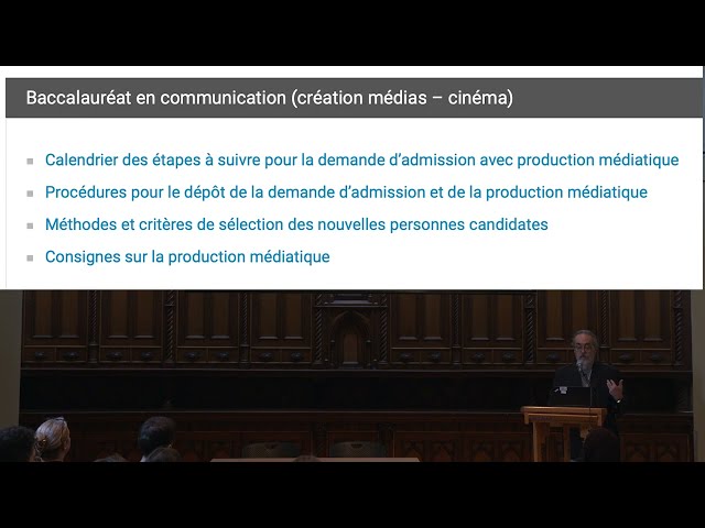 Directive pour le dépôt des productions médiatiques pour une demande d&rsquo;admission aux programmes de communication (création médias – cinéma et télévision)