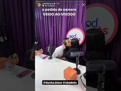 DYNHO ALVES pede MC MIRELLA em NAMORO AO VIVO no PODCATS com CAMILA LOURES e LUCAS GUIMARÃES #shorts