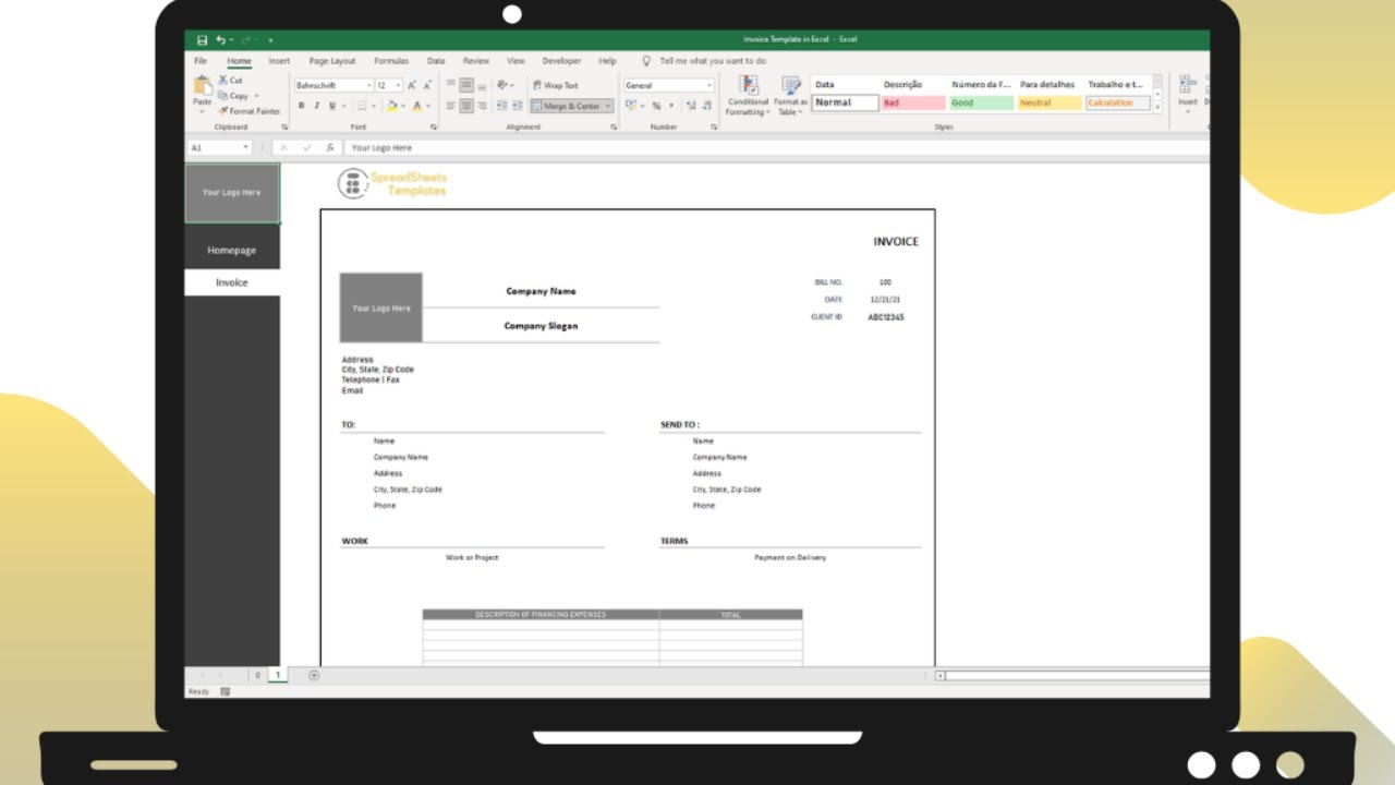 Invoice Template in Excel