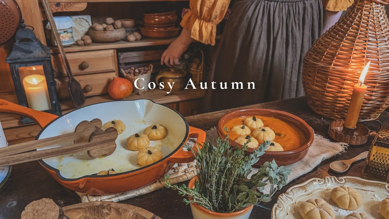 A Fall Day in the Coziest Cottage Kitchen 🍂 Autumn Cooking ASMR, Brambly Hedge Inspired Decor