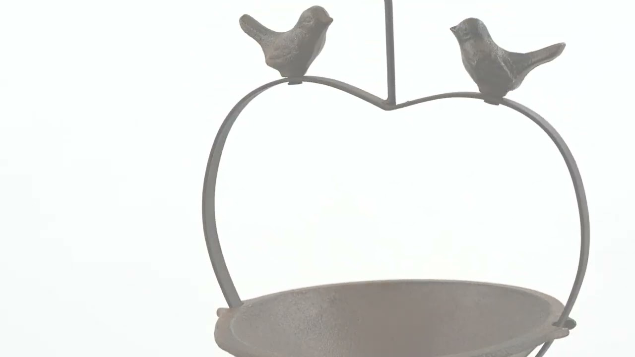 Rustic Cast Iron Hanging Bird Feeder