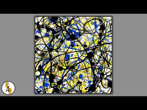 How To Paint Like Jackson Pollock / Action Painting / Time Lapse / Procreate Art / iPad / Demo #248