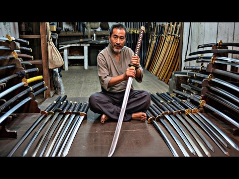 Forging a Samurai-Sharp Steel KATANA from a Massive Bearing || Recycle Old Bearings into Blades