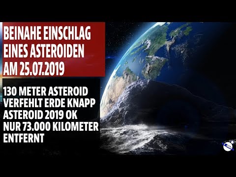 Near impact on July 25, 2019 - Asteroid 2019 OK only 73,000 kilometers away