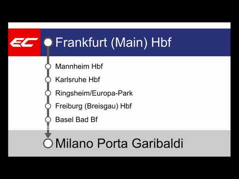 SBB Ansage » EC Begrüssung in Frankfurt Hbf nach Milano P. Garibaldi (2023) | Astoro | SLBahnen