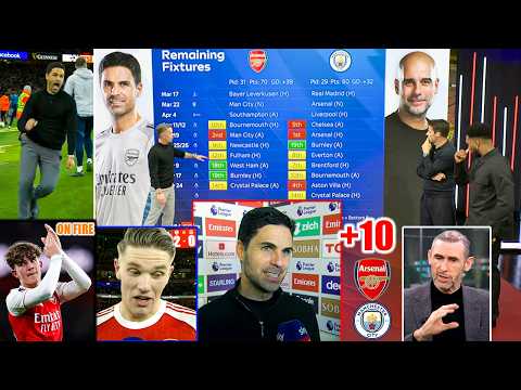 Arsenal vs Everton 2-0 Huge Late Win 🔥 10 Points Gap in Title Race! Arteta Crazy Reaction