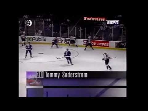 April 12 1995 Islanders at Panthers Tommy Soderstrom Robs Stu Barnes