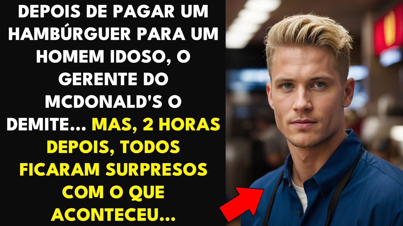 DEPOIS DE PAGAR UM HAMBÚRGUER PARA UM HOMEM IDOSO, O GERENTE DO MCDONALD'S O DEMITE...