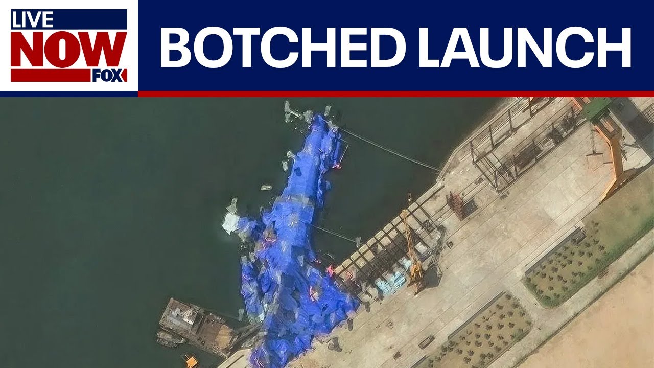 Botched launch: North Korea warship finally returned upright