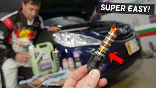 HOW TO CLEAN AND TEST VVT SOLENOID ON HYUNDAI SONATA, VARIABLE TIMING SOLENOID