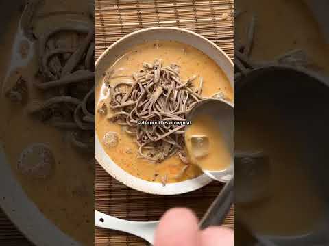 🌶️ CREAMY MISO SOBA NOODLES WITH SMOKY TOFU 🥢