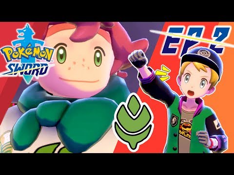 BATTLING GYM LEADER MILO IN POKEMON SWORD EP 2! Turffield Gym Challenge and Grass Badge Guide
