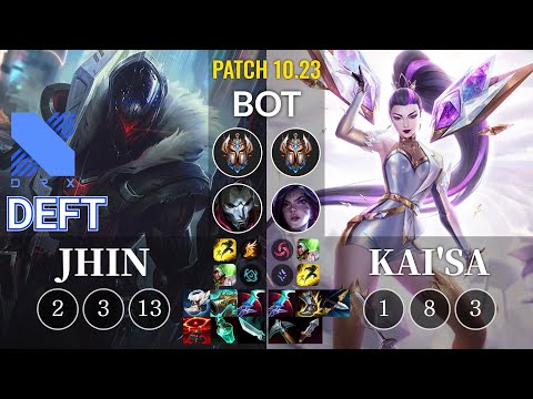 DRX Deft Jhin vs Kai'Sa Bot - KR Patch 10.23