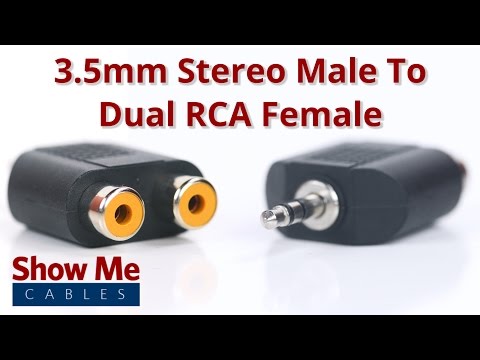 3.5mm Stereo Male To Dual RCA Female Adapter #1047
