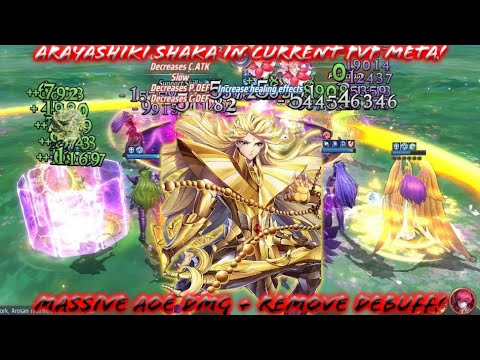 Saint Seiya: Awakening (KOTZ) - Arayashiki Shaka Current PvP Meta! Massive AOE DMG + Debuff Cleanse!