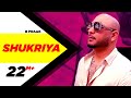 Shukriya Official Video Sufna B Praak Jaani Ammy Virk Tania Latest Punjabi Songs 2020