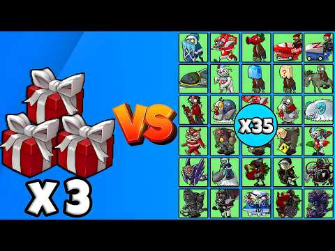 3 Plants Box Fusion vs All Zombies x35 - PVZ Fusion