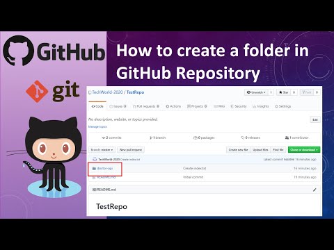 How to create a folder in Github Repository