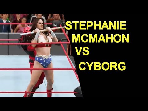 WWE 2K18 Stephanie McMahon vs Cyborg - Mixed Match