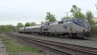 preview picture of video '[HD] Amtrak Vermonter Train 57 at Palmer, MA'