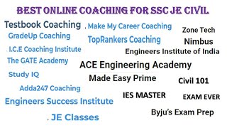 best online coaching for ssc je civil |ssc je best coaching | civil engineering | ce engineering