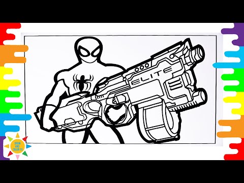 Easy Spiderman Coloring | Spiderman Nerf Coloring | Elektronomia - Energy [NCS Release]