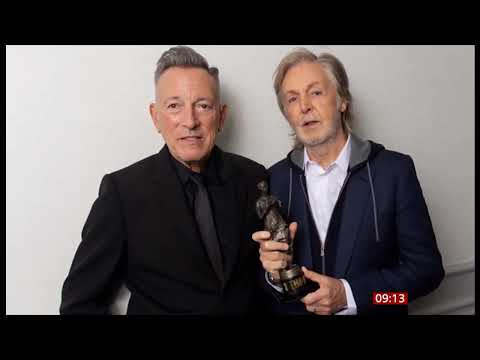 Bruce Springsteen honoured at Ivor Novello Awards by Sir Paul McCartney (UK) 24/May/2024