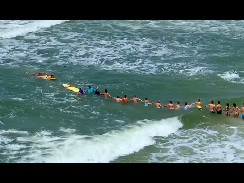 Dramatic rip current rescue - Florida’s Panama City Beach.