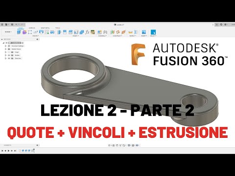 Fusion 360 Course - Lesson 2 - Dimensions + Constraints + Extrusion - Part 2