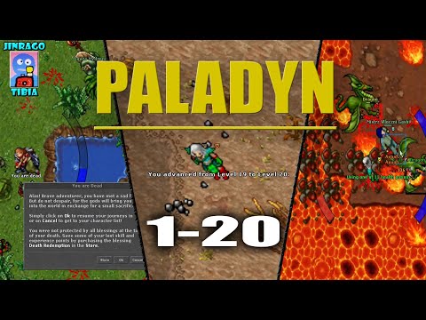 Tibia - Paladin: New server New adventure 1-20lvl road to 500?600? episode 1