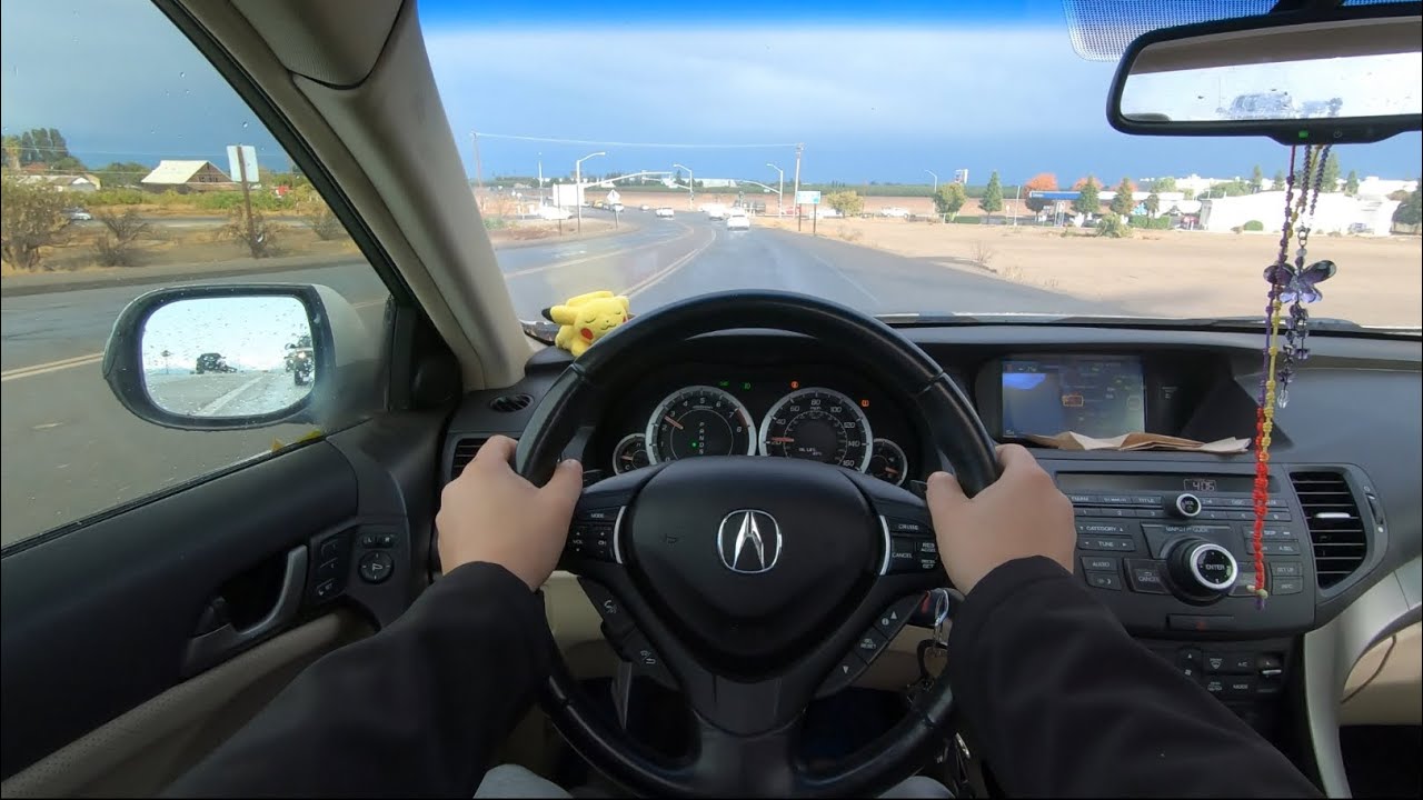 2010 Acura TSX POV ASMR Test Drive In The Rain