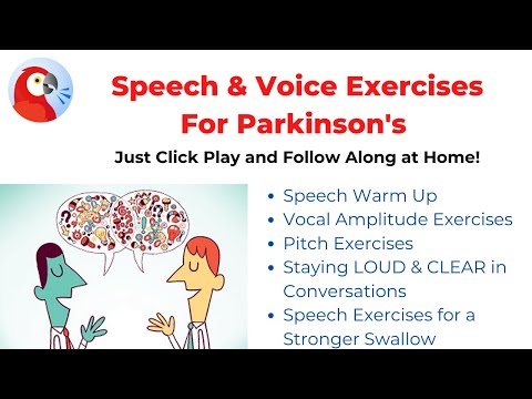 Parkinson's Speech, Voice & Swallow Workout - BEGINNER LEVEL