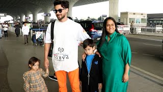 Arpita Khan With Kids Ayat, Ahil and Husband Aayush Sharma Fly For Maldives Vacation