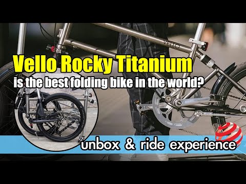 Unbox Vello Rocky Titanium, the best folding bike, according to Red Dot Award. Brompton vs Vello.