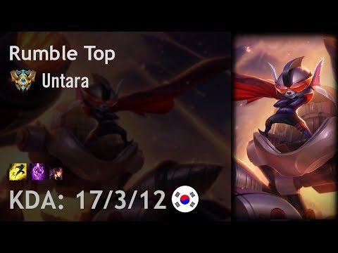 Rumble Top vs Jayce - Untara - KR Challenger Patch 7.19