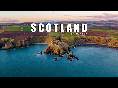 Scotland In Winter (Highlands / Isle of Skye) 4K  Drone | Relaxing, Peaceful Studying Music