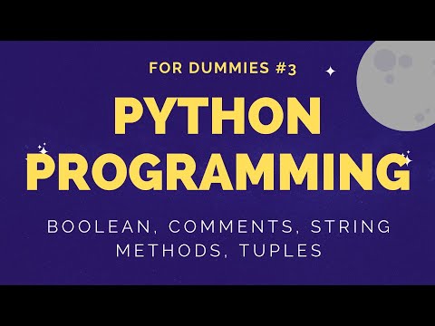 Python Tutorial For Dummies 3 If Statement Comments String Methods Tuples