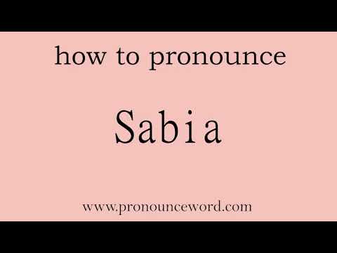 Sabia. How to pronounce the english word Sabia .Start with S. Learn from me.