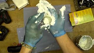 Making a cheap mold for epoxy from Silicone corn starch and oil! Handyman