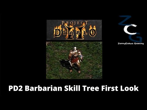 Project Diablo 2 Barbarian Skill Tree First Look
