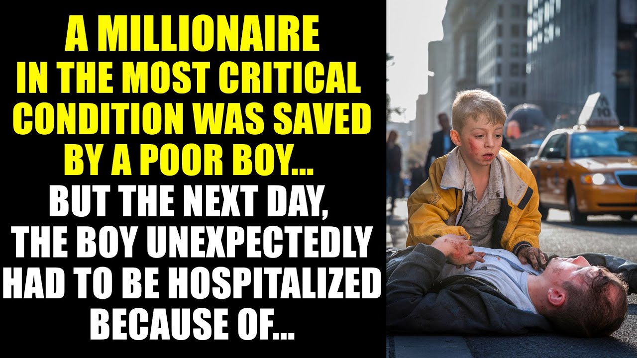 A MILLIONAIRE In Critical Condition Was Saved By A POOR BOY... But The Next Day, The Boy Was...