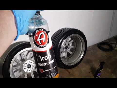 COMPARING ADAMS IRON REMOVER & MEGUIARS ULTIMATE ALL WHEEL CLEANER CLEAR WINNER