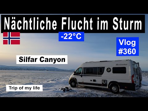 #360 Roadtrip Norwegen - Flucht aus dem Schneesturm | Silfar Canyon Tiefschnee | Überraschend kalt