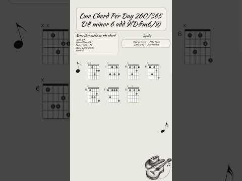 One chord per day 260/365: D#m6/9 (D# minor 6 add 9) #guitar #guitarlesson #guitartutorial #music