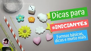 INICIANTES Biscuit - Dicas e apliques básicos: Nuvem coração,  estrela,  flores e muito mais