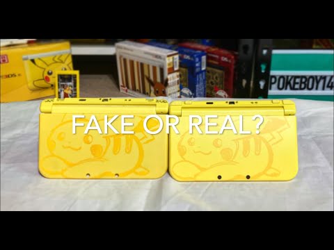 FAKE NEW NINTENDO 3DS XL Pikachu Edition! Comparing an Authentic version to a Shell or Reshell Piece