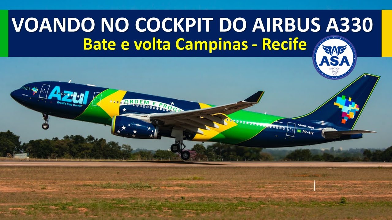 VOANDO no COCKPIT do A330 da AZUL - EP. 461